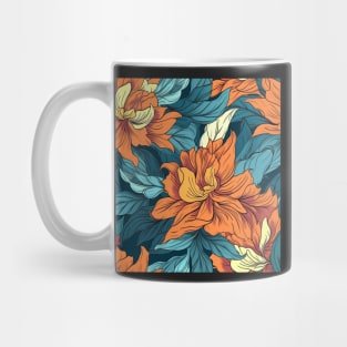 Watercolor Seamless Floral Pattern | Hand Painted Mug